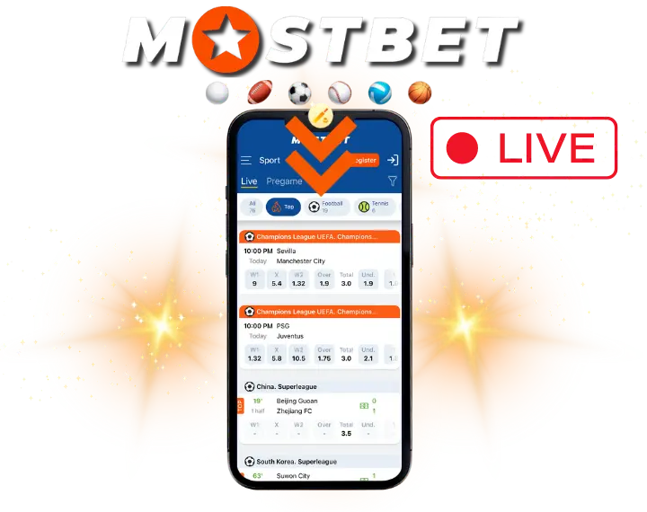 Live betting at Mostbet